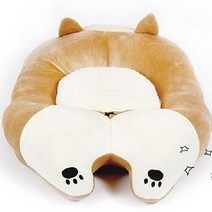 강아지메모리폼침대 자동차 시바견 브라운 방석, 단품