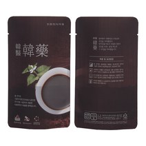 한약봉지/한의한약 탕약기 무광 100매/스탠딩파우치