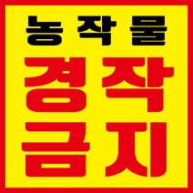 농작물 경작금지 현수막, 현수막 인쇄 후 사방타공 및 큐방(유리 부착용 뽁뽁이)