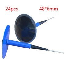 24pcs 타이어 펑크 수리 튜브리스 유선 버섯 플러그 패치 키트 48 * 6mm 자동차 오토바이 트럭 자동차 수리 도구 유니버설, 검은 색