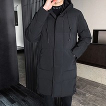 겨울 남성 코트 두껍고 따뜻한 후드 파카 재킷 패션 아웃웨어 의상 방풍 포켓 코튼 옷