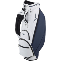 MIZUNO (미즈노) 골프 캐디 백 ST 라이트 2022년 모델 남성 경량 약 2.7kg 9.5형 (75cm) / 47인치 지원 / 5분할 화이트 × 네이비 5L JC2202, 카모