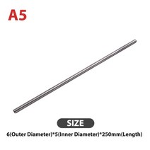 라운드 304 스테인레스 스틸 모세관 튜브 파이프 250mm 중공 원형 튜브 외경 3456810mm ID 23568mm, 05 5