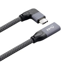 100W PD 5A USB3.1 C 연장 케이블 Macbook ASUS HP 호환 휴대용 퍼스널 컴퓨터 여성 증량제 다이소코털제거, 02 0.5m