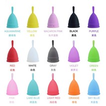 생리컵 월경 실리콘 컵 월간 컵 긴 손잡이는 자유롭게자를 수 있습니다 제품 관리, s, 투명한