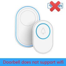 스마트 인터폰 무선 와이파이 초인종 tuya 스마트 홈 보안 경보 시스템 연결 433mhz 감지기 경고 모드 환영 초인종 led 조명 키트, 흰색 와이파이 없음, 나는 플러그