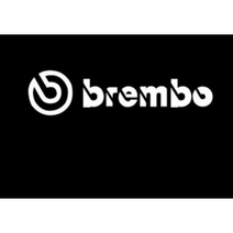 Brembo 스티커, 블랙, 가로 30cm x 세로 7.3cm, 1개