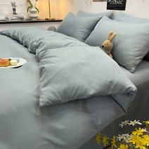 1.8m 이불 커버 누빔 침대커버 고밀도 이불 커버 세트 이불커버 1p + 침대시트 1p + 베개커버 2P 학생 기숙사 사용 가능 이불 180*220cm 커버