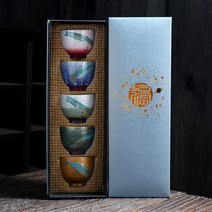 중국차 찻잔 세트 도자기 세리믹 고급 선물용 포장세트, C.비단 잉어 찻잔 (100ml)