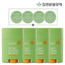 [김정문알로에] 큐어 에어라이트 선스틱 20g 4개, 단품
