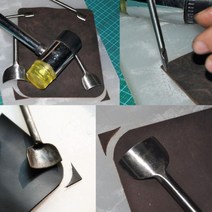 펀치 펀칭 펀칭기 라운드커터 하프 라운드 가죽 공예 도구 벨트, 커터15mm SE02782