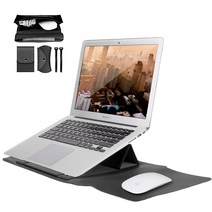 McEDA 노트북 거치대 슬림 파우치 3in1 + 파우치 3종 + 스트랩 2개, Gray