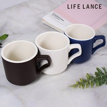 라이프란스 쁘띠 투톤 무지 무광 머그컵 도자기 북유럽 350ml, 화이트