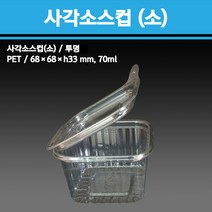 용기닷컴 사각 소스컵(소) - 일회용 다용도소스용기 반찬 치킨무 샐러드 소분용 포장, 1박스, 2000개입