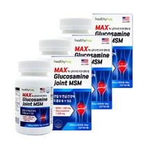 MSM 식이유황 엠에스엠 글루코사민 1500mg 조인트 MSM1500 초록입홍함 상어연골 식약처인증 건강기능식품, 비타그린, 3개, JOINT MSM 1800mg / 60정