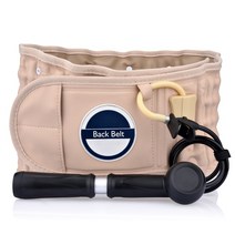 허리통증 골반 견인 벨트 통증 요추 견인기 재활요추 지원 허리 벨트 척추 공기 감압 견인 다시 마사지 중, 02 Beige_01 free