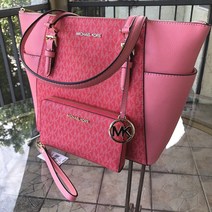 마이클 코어스 대형 PVC 가죽 숄더 토트 백 핸드백 지갑 팔찌 시그니처