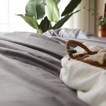 60수사틴 순면 이불커버 명품호텔침구S싱글 그레이.에스데코