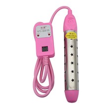 가열 돼지꼬리 히터 온수 물데우는 기계 물 가열기, 2500W 노란색 자동 전원 끄기  표시등