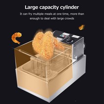 전기 프라이어 다기능 스마트 6L 2500W 스테인레스 스틸 자동 일정 온도 가정용 상업용 포장 마차, 03 UK