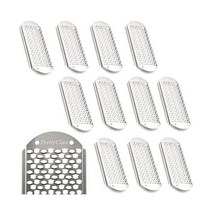 PrettyClaw 굳은살 리무버 풋 파일 페디큐어 도구 옥수수 각질 제거 발 피부 래스프 면도기 힐 스크레이퍼 발용 - 12팩 블레이드(실버 빅 홀), Big Hole_12.0