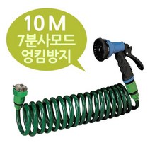 HACHO_ 세탁기호스 물청소호스 삼정투명호스 농업용호스 분사호스 셀프세차 고압호스, 선택★ 삼정크린마스터 7분사모드 엉킴방지 코일호스 10, 이상품선택함