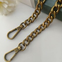 금속 알루미늄 교체 가방 체인 부품 액세서리 손으로 짠 DIY 핸드메이드 워크샵 스튜디오 분리형 스트랩, 40cm, 골동품 황동