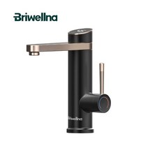 전기순간온수기 Briwellna220V 전기 흐르는 물 히터 수도꼭지 회전 주둥이 난방 및 간헐천, 01 Black-bp71_01 EU