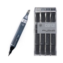 [알파색채] 디자인 마카 세트 12색 CG, [6075300]옵션없음