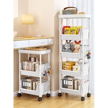 이동식선반 바퀴달린선반 수납대 진열대 철제선반 폴딩수납장, 14. 4 층 그레이 오픈 타입  풀리 + 후크  방청