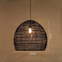 스타일 수제 등나무 램프 빈티지 행잉 로프트 거실 식당 홈 장식 레스토랑 펜던트 조명 E27, [06] Style F