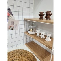 향기조아 차량용 탁상용 곰돌이석고방향제+리필오일set, 브라운안녕, 블랙체리