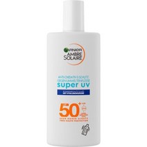 가르니에 Ambre Solaire 센서티브 Expert+ 선 플루이드 SPF 50 40ml 3묶음 메이크업 태닝 매트 히알루론산 일광욕