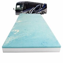 Foamma 12.7 x 76.2 182.9cm(5 30 72인치) 트럭 캠핑카 RV 여행용 Visco 젤 메모리 폼 벙크 매트리스 교체품 미국산 편안함 여행 트레일러 CertiP, 4