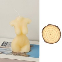 밀랍초 로마캔들 현대 홈 장식 센터 피스 생각 바디 양초 향기로운 크리 에이 티브 여성, 디-아이보리