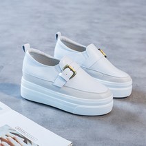 여자 운동화 발편한 가죽 로퍼 키높이 플랫 수제화 슈즈 데일리