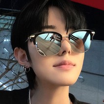 남자 여자 실버 블루 블랙 미러 편광 선글라스
