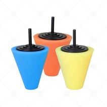셀프 자동차 허브 버핑 스폰지 연마 키트 전기 드릴에 사용 휠 Burnishing 볼 콘 세트, 06 6