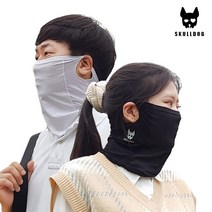 스컬독 골프 자외선차단 운동용 마스크 버프 국산 얼굴햇빛가리개 남녀공용 아스킨 라이딩마스크, 버프형 - 블랙