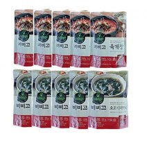 비비고 미역국500g 5개 + 육개장500g 5개, 500g, 1세트