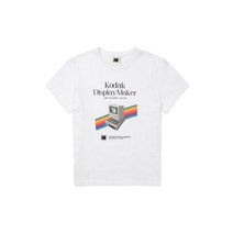KODAK 디지털 레인보우 그래픽 슬림핏 반팔티셔츠 우먼 WHITE DIGITAL RAINBOW GRAPHIC SLIMFIT TEE WOMAN K3222LRS22WHT