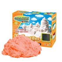 바보사랑 촉촉이모래 모래놀이 오렌지 단품 450g.촉촉이모래