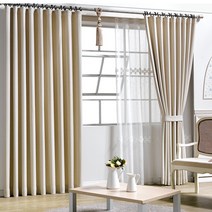 시우데코 100% 국내생산 암막커튼 2p+커튼봉+커튼끈+후사고리