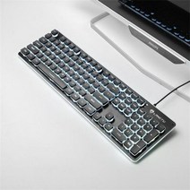 맥용키보드 맥북 호환 RYRA 유선 게임 기계식 키보드 백라이트 키 캡 104 PC 게이머 안티 고스팅 RGB LED 라이트 For Mac Windows, [05] 05