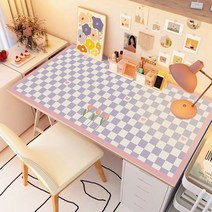 바람책상 식탁보 vc 방수 커팅 테이블매트 대학제 매트, 튤립 바둑판, 60센티X100센티, 1개