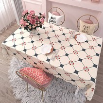 JINGHENG 보 식탁 덮개 비닐 PVC 딸기 방수 커버 북유럽, 137 x 200cm, 선택F