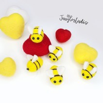 [정글스튜디오] 미니꿀벌 양모인형 울 펠트볼 양모볼 모빌만들기DIY
