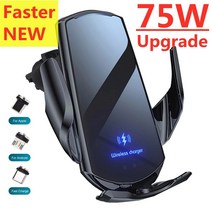 전기차충전기 가정용 완속 충전케이블 75w 자동차 무선 충전기 iphone 12 13 14 12 pro max xiaomi samsung s20 s21 전화 홀더 qi 충전기, 검은색 케이블 포함