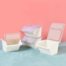 도매팜 1+1 층층이 쌓아 올릴 수 있는 공간활용 미니 정리바구니 보관함 소품 화장품, 1개+1개, 핑크