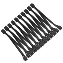 20Cm 그래픽 카드 8 핀 암-2X8P(6 + 2) 확장 전원 케이블 수 Pcie Express 4 라인 커넥터 10 개, 01 Black